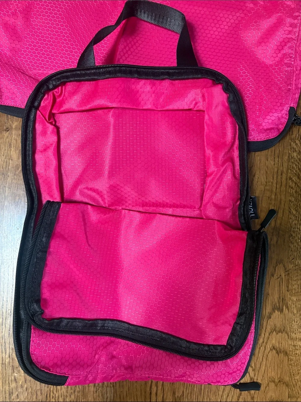 Travel Packing Cube Set of 3- Bright Pink Organizer Pouches